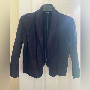 J. Crew Navy Women's Open-Front Blazer Jacket